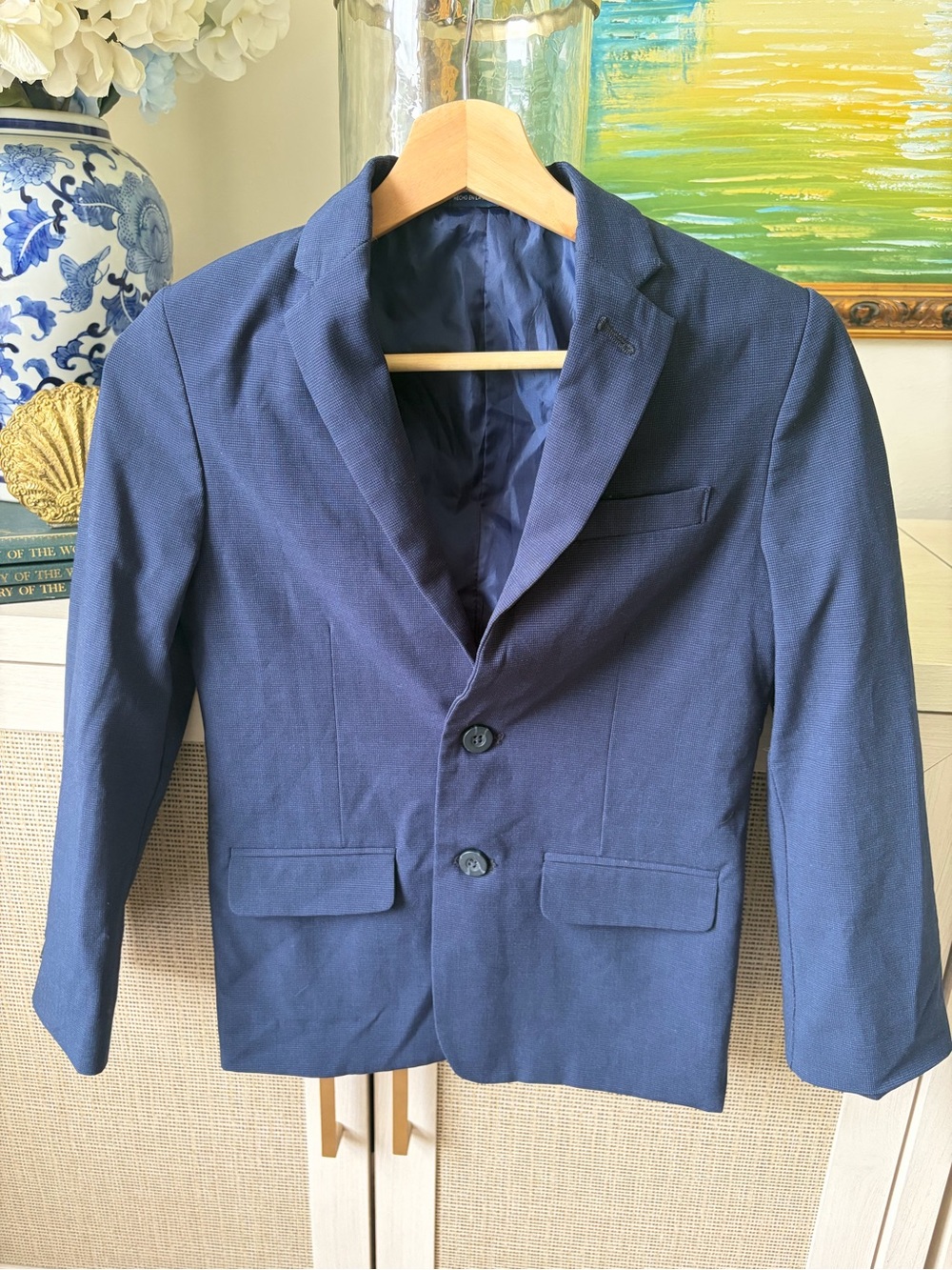 Izod Boys Navy Blue Two-Button Blazer